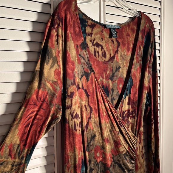 Dress, Ralph Lauren Low Cut Slinky Bling W a Swag 
Size 6! Night Out in the city - Picture 6 of 6